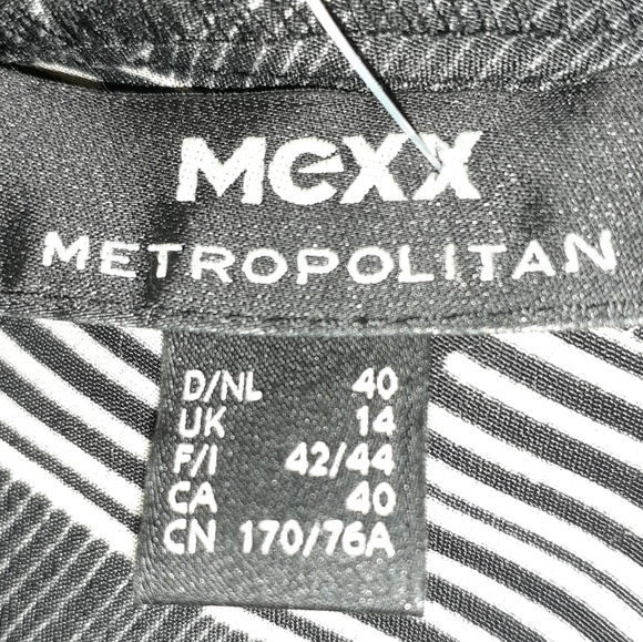 👚Mexx Black & White Blouse 🇨🇦 L - Picture 6 of 7